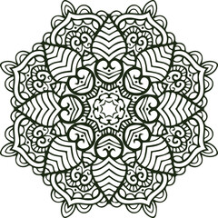 Beautiful flower art and mandala vector design