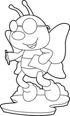 Butterfly Pupil Pen Paper Animal Vector Graphic Art Illustration