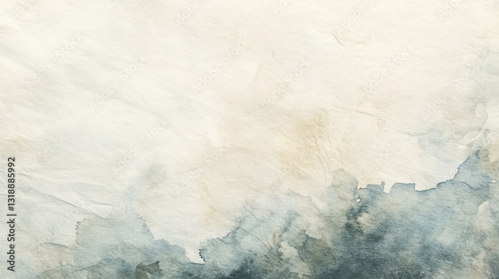 Poster soft blue and gray watercolor washes converge on textured paper, creating an ethereal backdrop. the 