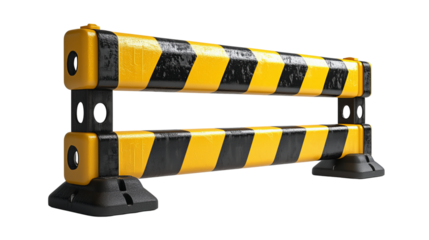 Traffic barrier on a transparent background industrial setting graphic design
