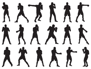 BOXERS SILHOUETTE WHITE BACKGROUND