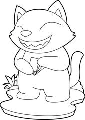 Cat Poker Poker cards Animal Vector Graphic Art Illustration
