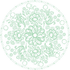 Beautiful flower art and mandala vector design