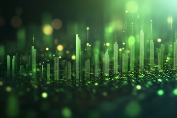 Simple and modern light green background with increasing market value of stable coin