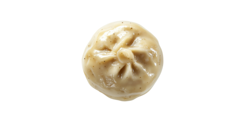 Steamed bun with pork filling isolated on transparent background