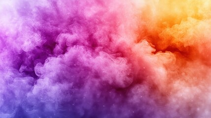 Fototapeta premium Vibrant rainbow smoke swirls in dark studio