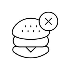 No Fastfood stock illustration