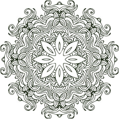 Beautiful flower art and mandala vector design