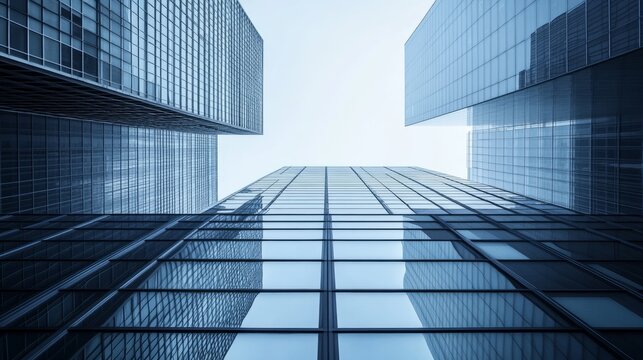 Clean urban office buildings, modern office buildings at the cutting edge