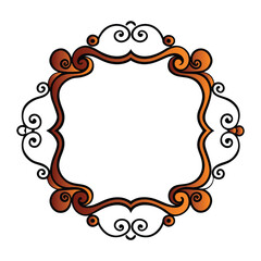 Vintage decorative floral frame with ornate design