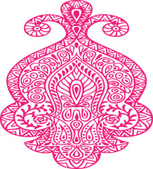 Beautiful flower art and mandala vector design