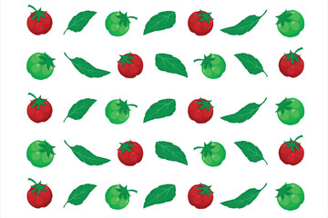 Tomato vegetable vector. Background illustration with tomato vegetable ornament