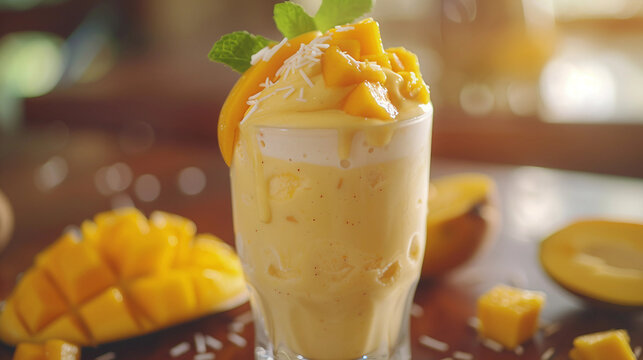 Mango Madness: A Delicious Ice Cream Shake