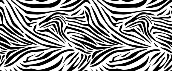 Vector illustration of a seamless zebra pattern background © Юрій Борисов