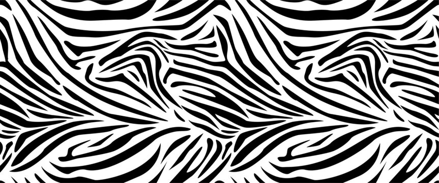Vector illustration of a seamless zebra pattern background