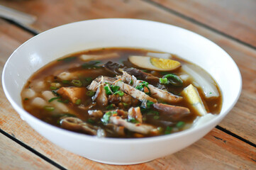 noodles , Chinese noodle or pork noodle or Thai noodles