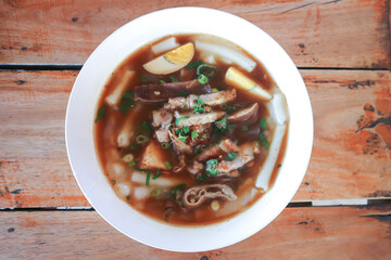 noodles , Chinese noodle or pork noodle or Thai noodles