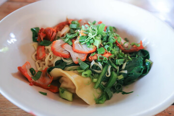 noodles or pork noodles or noodles without soup