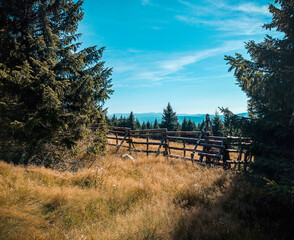Fototapeta premium Jizera Mountains (CZE) in September, View to Giant Mountains 
