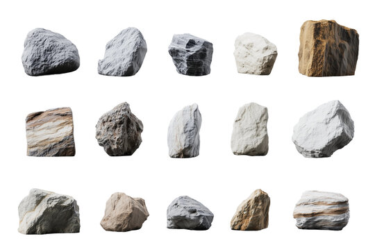 Nat&uuml;rliche Gesteinsformationen und Felsen &ndash; PNG mit transparentem Hintergrund

