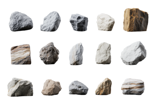 Natürliche Gesteinsformationen und Felsen – PNG mit transparentem Hintergrund

