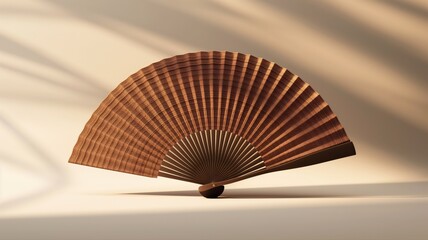 woven hand fan on a white background