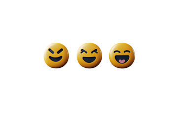 Lächelnde Emoji-Symbole – PNG mit transparentem Hintergrund

