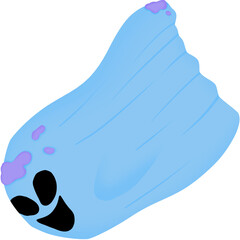 Halloween ghost cute blue fly