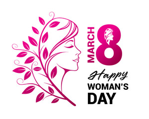 Happy international woman's day, simple design for background or others