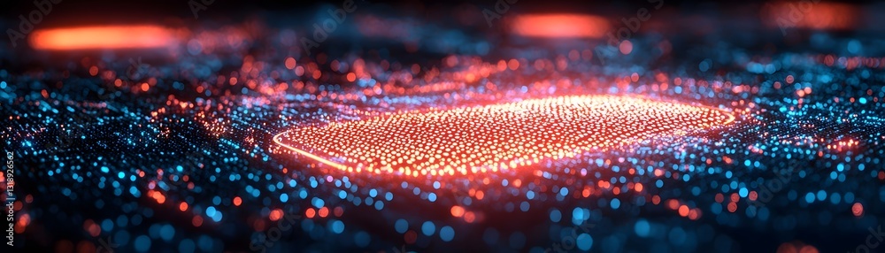 Poster glowing cybersecurity badge scanned at digital checkpoint representing secure entry and access proto