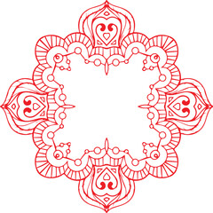 Beautiful flower art and mandala vector design