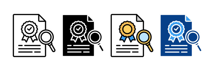 Quality Check  Icon Set Multiple Style Collection