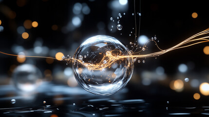 abstract background with glowing lights