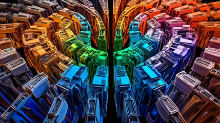 abstract background of colorful squares