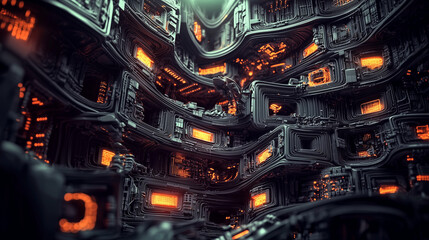 abstract fractal background with space for text