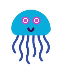 jellyfish logo icon vector illustration. Jellyfish design vector illustration