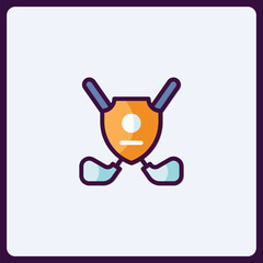 Whimsical Network Security Shield Icon with Antenna and Connected Nodes