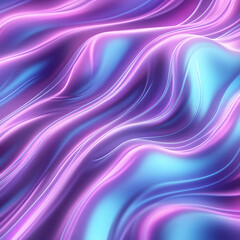 Fototapeta premium Flowing neon waves abstract digital art colorful background fluid environment dynamic viewpoint