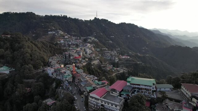 Shimla city, Shimla is the state capital of Himachal Pradesh located amidst the Himalayas of India.