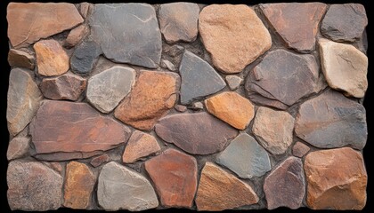 Obraz premium Rustic Brown and Gray Stone Wall Texture