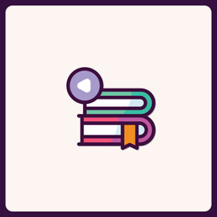 Online Educational Video Icon Symbolizing Digital Learning Resources