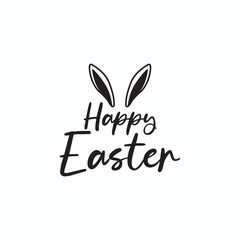 Happy Easter Celebration with Bunny Ears – Cute and Elegant Design for Spring Festivities, Perfect for Invitations, Cards, and Decorations