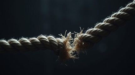 Fototapeta premium Frayed Rope on the Verge of Breaking