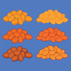 Elegant Dried Apricots Vector Illustration Realistic Food Art