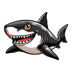 Naklejka premium Shark cartoon vector illustration 