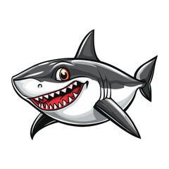 Obraz premium Shark cartoon vector illustration 
