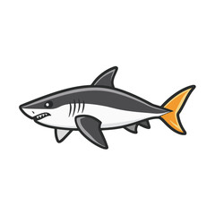 Fototapeta premium Shark cartoon vector illustration 