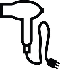 Hair dryer vector outline