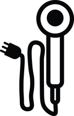 Hair dryer vector outline