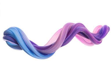 Abstract swirling colorful 3D render of fluid shapes.